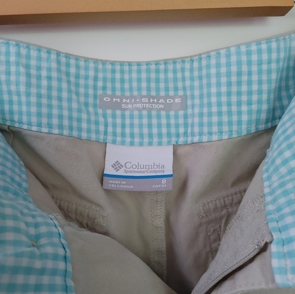 🌞Columbia Capris Omni Shade Sun Protection ~ Size 8 - Picture 7 of 12